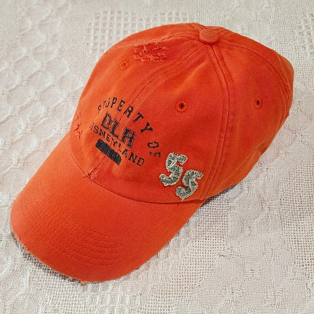 Property of Disneyland DLR 55th Anniversary Orange Adult Baseball Ball Cap Hat
